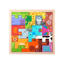  Fa puzzle blokkok szafari puzzle, kirakós