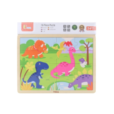 Fa Puzzle Dinoszauruszok, 16 Darabos puzzle, kirakós