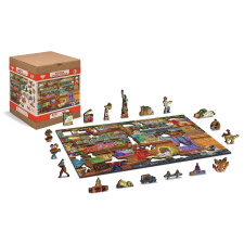 fa puzzle édes kaland 2 az 1-ben, 400 darabos puzzle, kirakós