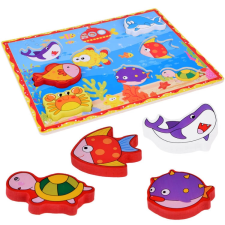  Fa puzzle halak víz alatti világ 8 darabos puzzle, kirakós