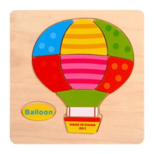  Fa puzzle hőlégballon - fajáték puzzle, kirakós