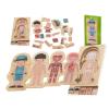  Fa puzzle montessori testrészek, fiú
