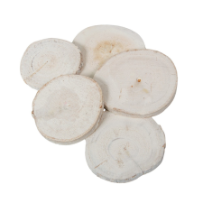  Fa szeletek szárított fehér 5-7cm dekorációs kellék