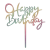  Fa sziluett tortadekoráció, beszúró – Happy Birthday felirattal