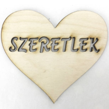 Fa szív &quot;Szeretlek&quot; 7cm x 8cm dekorációs kellék