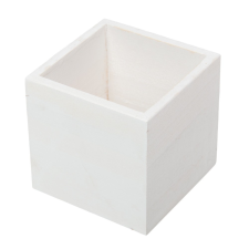  Fa szögletes doboz fehér M10x10x10xcm dekorációs kellék