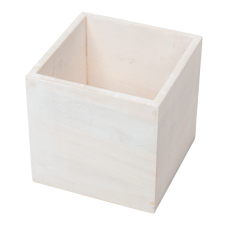  Fa szögletes doboz fehér M12x12x12xcm dekorációs kellék
