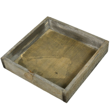  Fa tálca szürke 20x20cm dekorálható tárgy