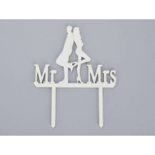  Fa - Tortadísz Mr&amp;Mrs az igazi fehér dekorációs kellék