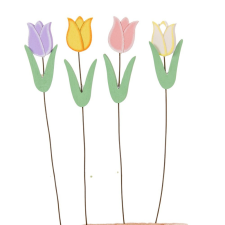  Fa tulipán beszúrós M25cm dekorációs kellék