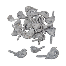  Fa virágmintás madár szürke 4-5-6cm 30db-os dekorációs kellék