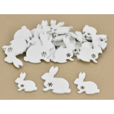  Fa virágmintás nyuszi fehér 30db/csomag dekorációs kellék