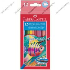  Faber-Castell aquarell színesceruza, 12 db + ajándék ecset ecset, festék