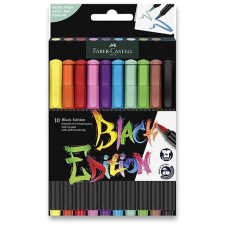 Faber-Castell Black Edition Brush, 10 barev filctoll, marker
