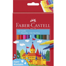 Faber-Castell Filctoll készlet, faber-castell, 12 különböző szín&quot;castle&quot; 554201 filctoll, marker