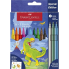 Faber-Castell Filctoll készlet, FABER-CASTELL "Dinoszaurusz" 10 különböző szín + 3 metál