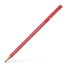 Faber-Castell Grafitceruza, B, háromszögletű, FABER-CASTELL "Sparkle", cukornád piros ceruza