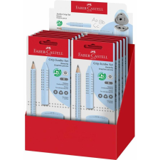 Faber-Castell : GRIP Jumbo grafitceruza szett radírral és hegyezővel kék színben (580084) ceruza