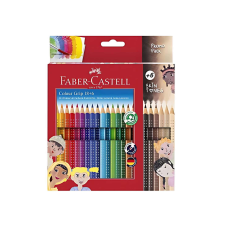 Faber-Castell : GRIP színesceruza készlet 24db-os csomag 6db test színű ceruzával színes ceruza