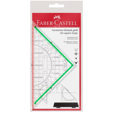 Faber-Castell : Háromszög vonalzó eltavolítható fogóval 20cm-es vonalzó