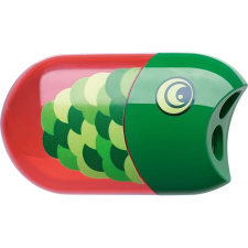 Faber-Castell Kétlyukú kézi hegyező és radír - Hal minta hegyező