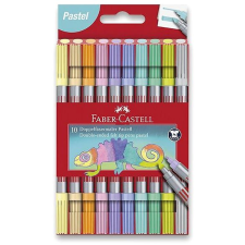 Faber-Castell kétoldalas, 10 szín, pasztell filctoll, marker