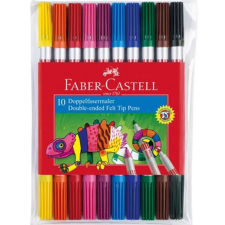 Faber-Castell : Kétvégű, kimosható10 db-os filctoll készlet (151110) filctoll, marker