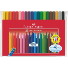 Faber-Castell Rostirón készlet háromszögletű Grip 20 különböző szín filctoll, marker