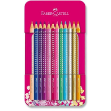 Faber-Castell Sparkle színesceruzák, 12 szín design pléhdobozban színes ceruza