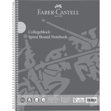 Faber-Castell Spirálfüzet, A4, vonalas, 80 lap, perforált, lyukasztott, FABER-CASTELL füzet