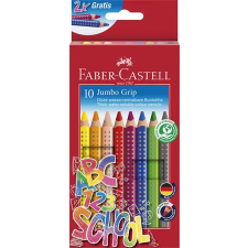 Faber-Castell Színes ceruza készlet, háromszögeltű, vastag, FABER-CASTELL &quot;Grip&quot;, 10 különböző szín színes ceruza