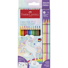 Faber-Castell Színes ceruza készlet, háromszögletű, FABER-CASTELL Grip, 13 különböző szín, unikornis (TFC201542) színes ceruza