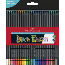 Faber-Castell Színes ceruza készlet, háromszögletű, faber-castell &quot;black edition&quot;, 24 különböző szín 116424 színes ceruza