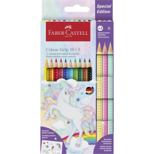 Faber-Castell Színes ceruza készlet, háromszögletű, faber-castell &quot;grip&quot;, 13 különböző szín, unikornis 201542 színes ceruza