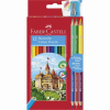 Faber-Castell Színes ceruza készlet, hatszögletű, FABER-CASTELL, 12 különböző szín + 3 db bicolor ceruza