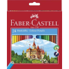 FABER-CASTELL Színes ceruza készlet, hatszögletű, FABER-CASTELL "Classic", 24 különböző szín
