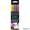 Faber-Castell Tűfilc készlet, 0,4 mm, FABER-CASTELL "Grip", 5 különböző neon szín