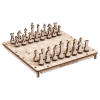 Fából készült 3D-s puzzle - sakk- és dámajáték 2 az 1-ben fából