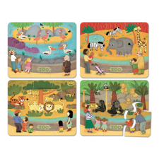 Fából készült állatkerti puzzle - VILAC puzzle, kirakós