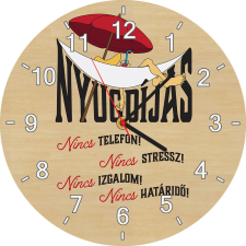  Fából készült falióra - Nyugdíjas 25 cm falióra