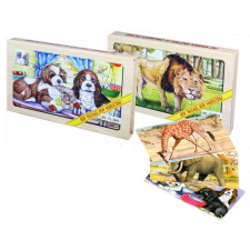  Fából készült puzzle-állatok,több féle puzzle, kirakós