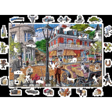 Fából készült puzzle Fő utca 2 az 1-ben puzzle, kirakós