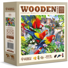 Fából készült puzzle - Papagájok szigete puzzle, kirakós