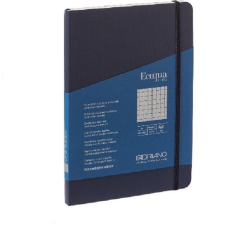 FABRIANO Ecoqua Plus 80 lapos A5 négyzetrácsos notesz - Sötétkék (19621104) füzet