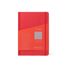 FABRIANO Ecoqua Plus 80 lapos A5 pontrácsos notesz - Piros füzet