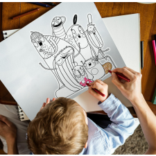 Fabric Decals Kuflik Falmatrica 8 darabos színező gyerekszoba dekoráció