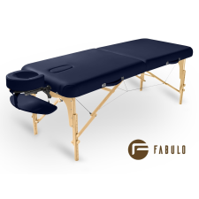  FABULO Guru Set összecsukható és hordozható favázas masszázságy Szín: sötétkék szépségápolási bútor
