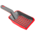 Fackelmann Spatula 2 az 1-ben állatoknak Fackelmann 49493, szita, 28 cm, műanyag, piros/szürke