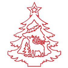  Fafigura, 5 db/csomag - fenyő 117 dekorációs kellék