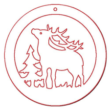  Fafigura, 5 db/csomag - szarvas 113 dekorációs kellék